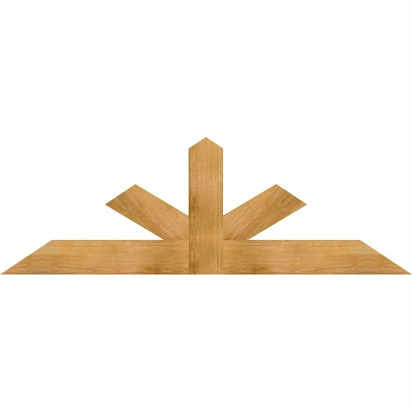 Ekena Millwork Saratoga Rough Sawn Timber Gable Bracket, Western Red Cedar, 72"W x 24"H x 2"D x 6"F, 8/12 Pitch GBW072X24X0206SAR00RWR - main